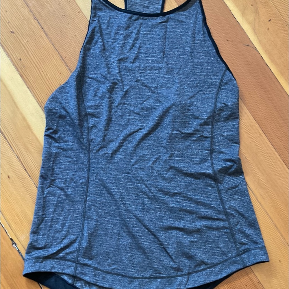 lululemon athletica Heathered Charcoal Gray Tank Top